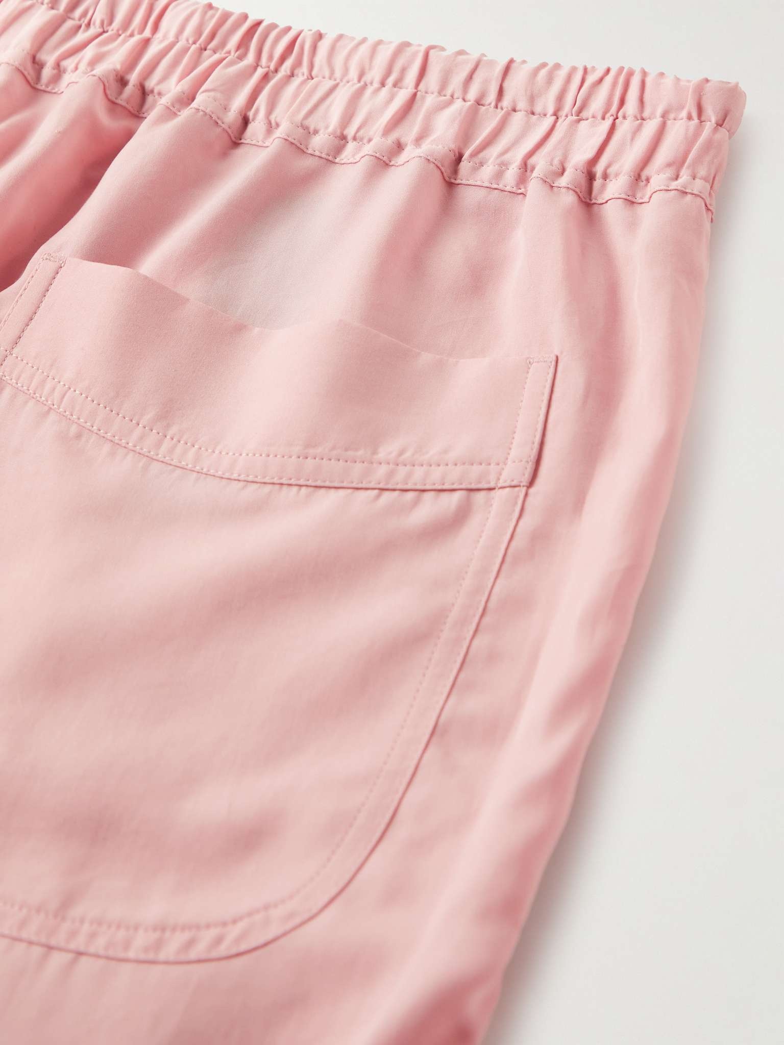 Straight-Leg Pleated Lyocell Drawstring Shorts - 5