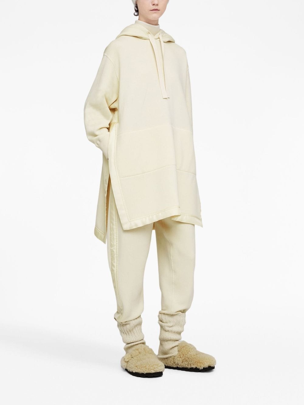 side-slits knitted hoodie - 3