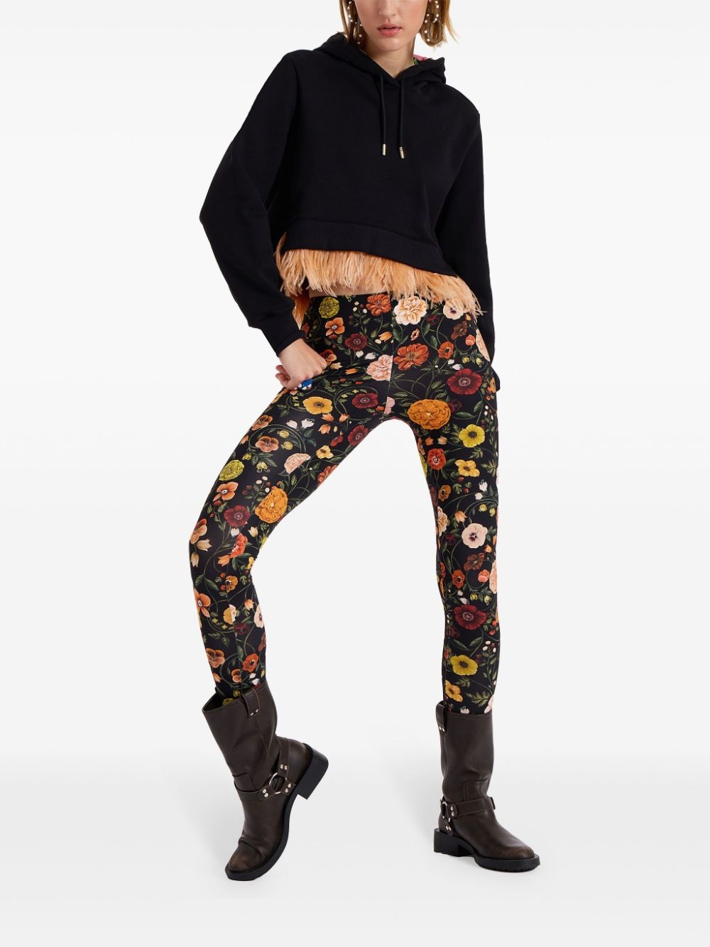 floral-print leggings - 2