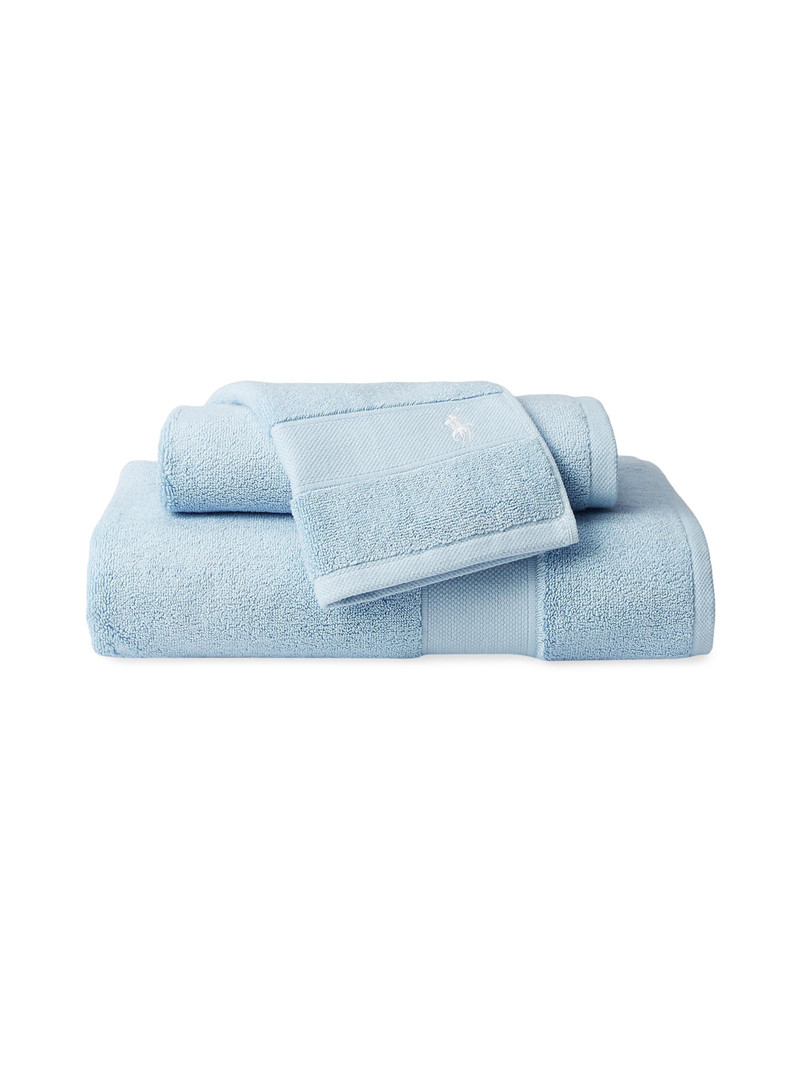 Polo Player Cotton Bath Mat - Office Blue 3