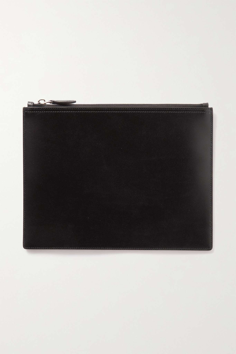 Large laser-cut leather pouch 3