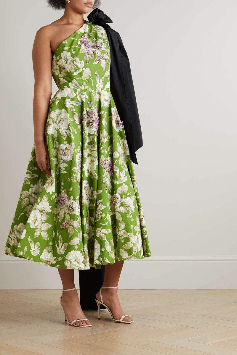 Erdem Johanne one-shoulder crystal-embellished cotton-faille gown outlook