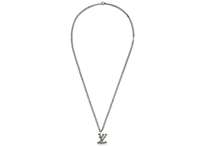 Louis Vuitton Louis Vuitton LV Wood Necklace Aged Silver outlook