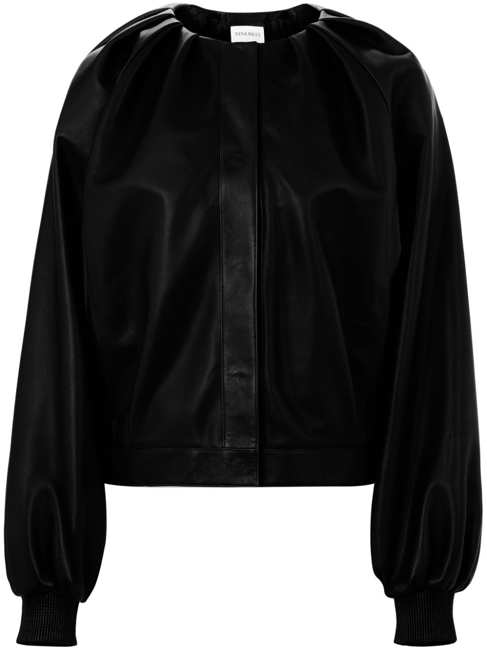 leather bomber jacket - 1