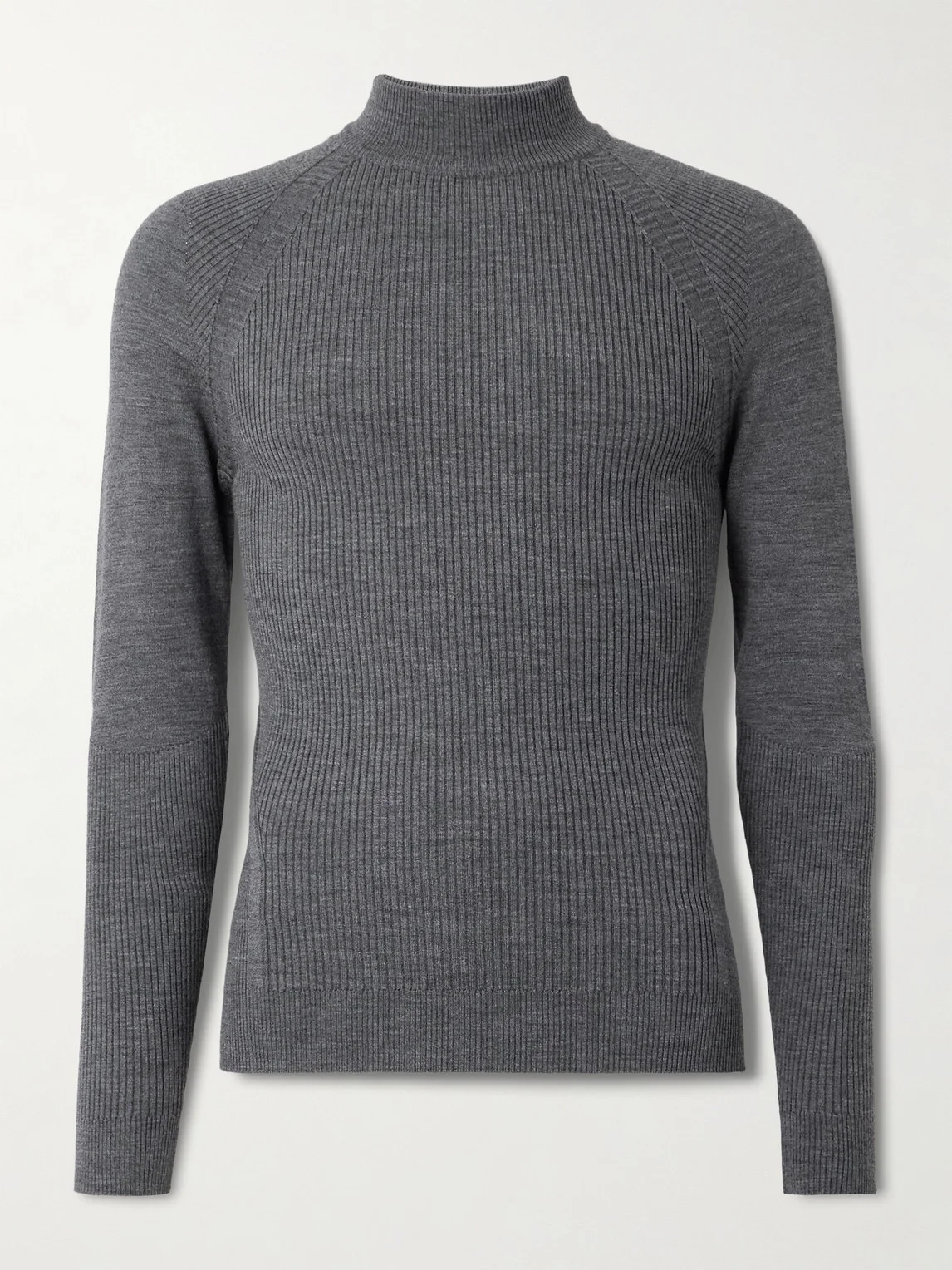 Ribbed Virgin Wool-Blend Ski Base Layer - 1