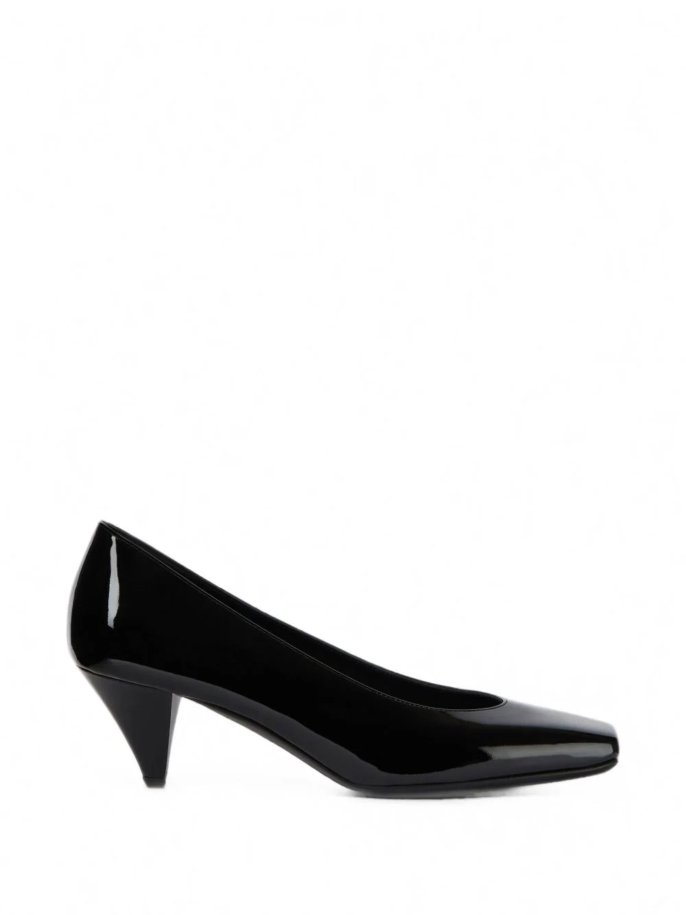 Sliced Square pumps in patent leather - 1
