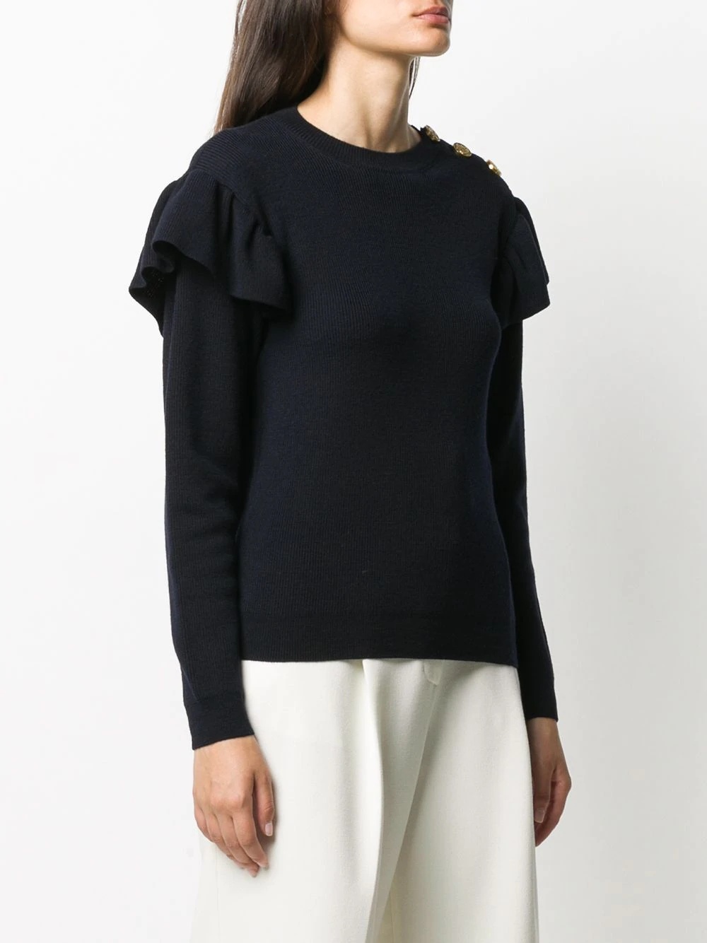 ruffled sleeve jumper - 3