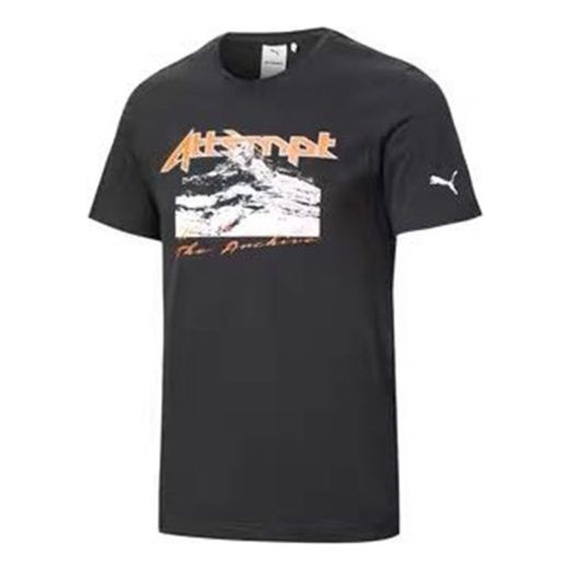 PUMA x Attempt Crossover Casual Short Sleeve Couple Style Black 598194-01 - 1