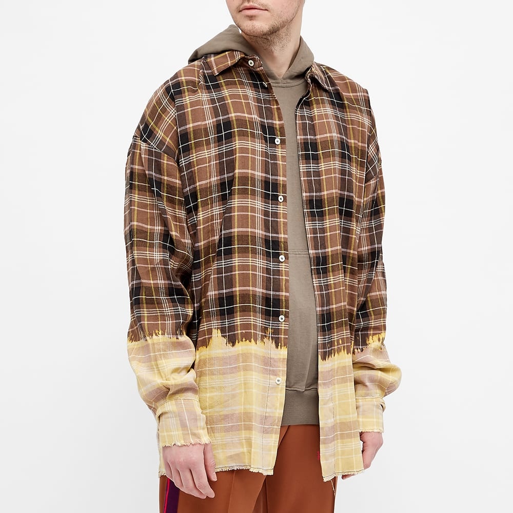 Palm Angels Bleached Hem Check Overshirt - 4