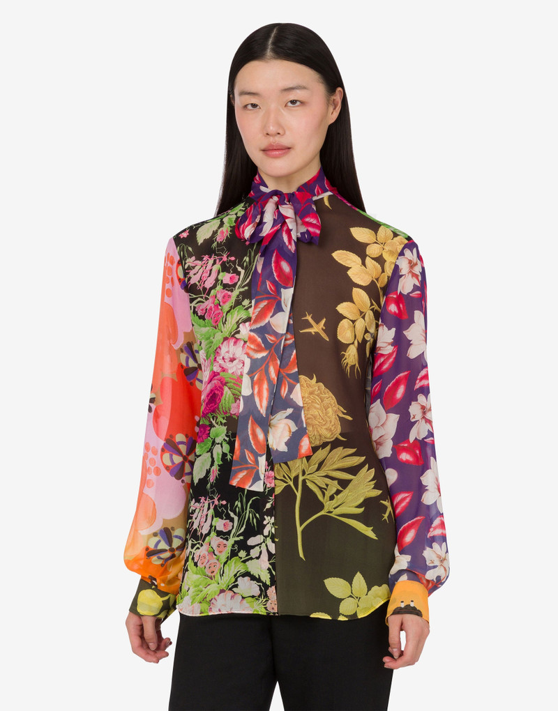 Moschino PRINTED SILK GEORGETTE SHIRT outlook
