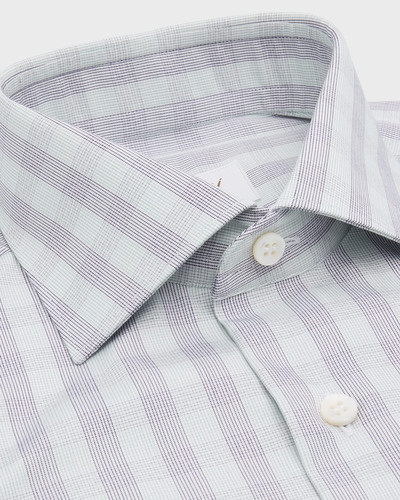 Brioni Men's Ventiquattro Cotton Plaid Dress Shirt outlook