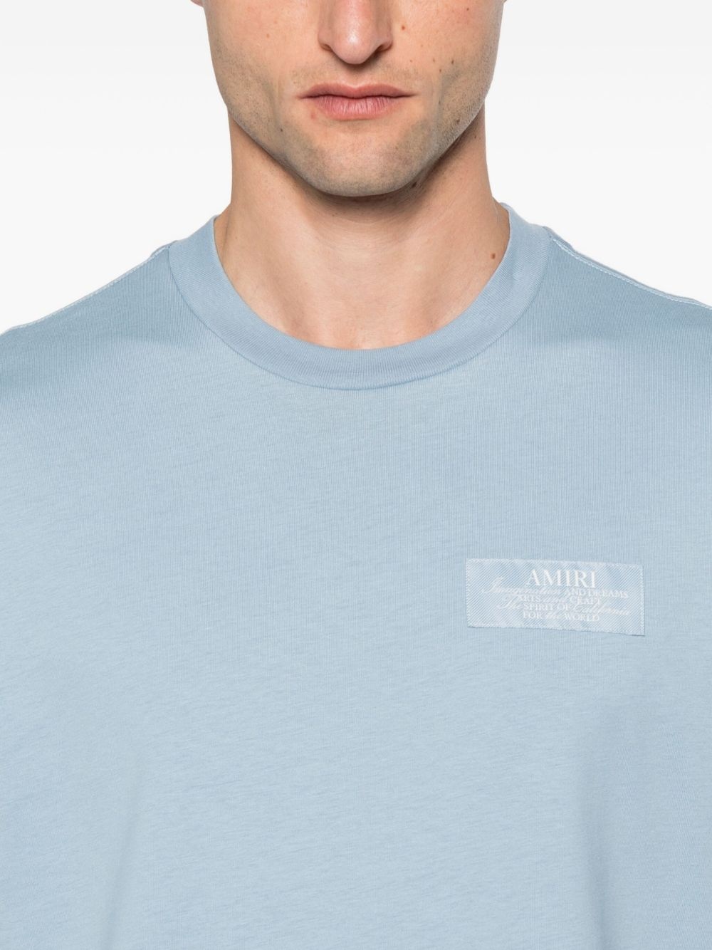logo-tag cotton t-shirt - 4