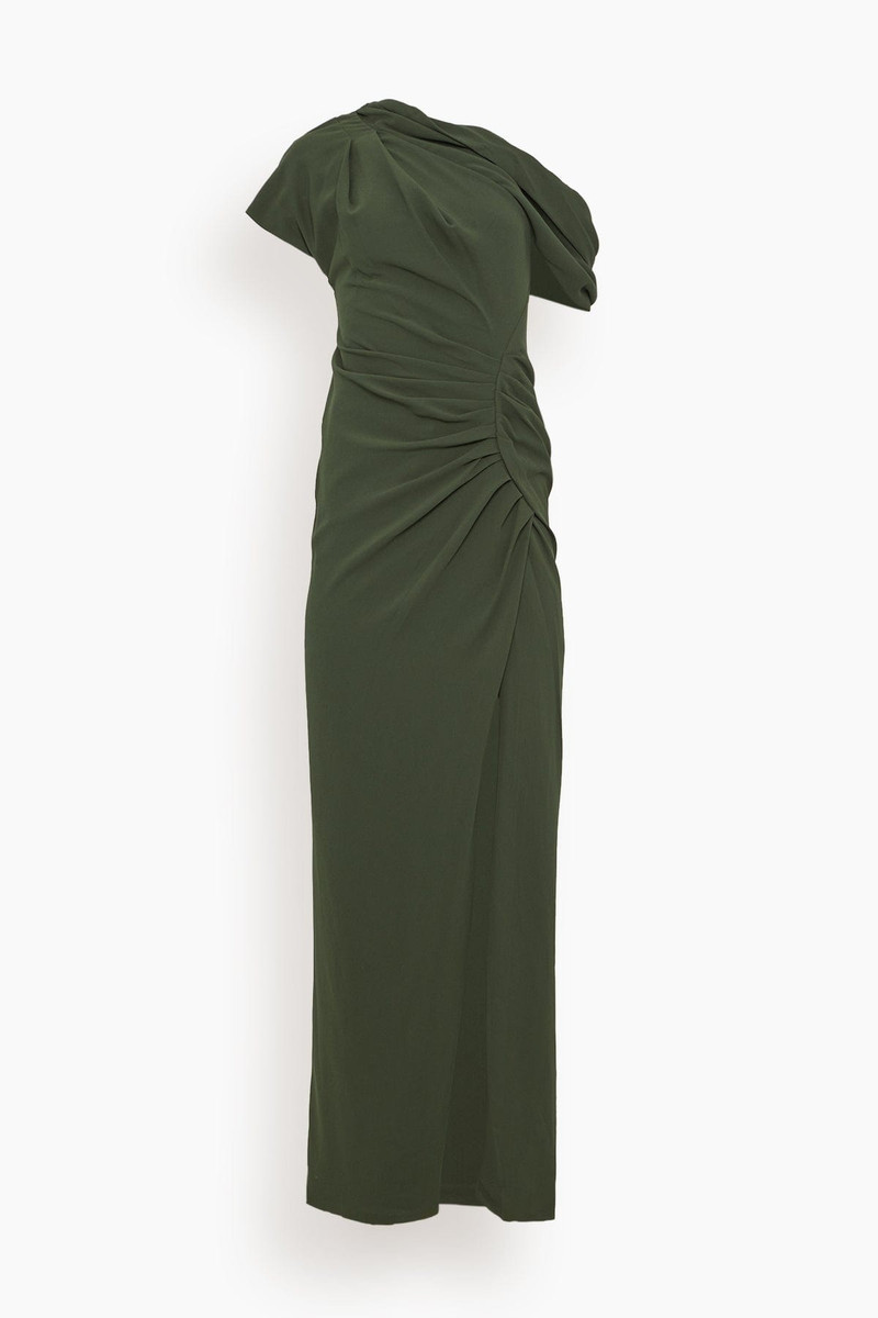 Kally Sleeveless Draped Maxi Dress in Everest 1