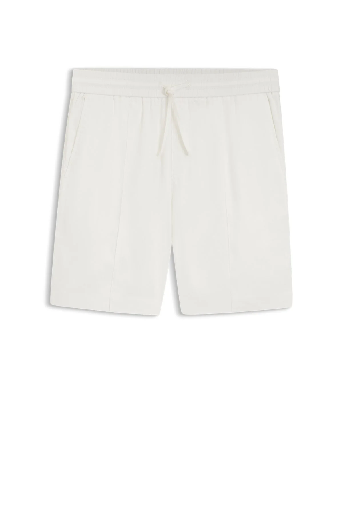 STRAIGHT-FIT SHORTS IN A LINEN BLEND - 1