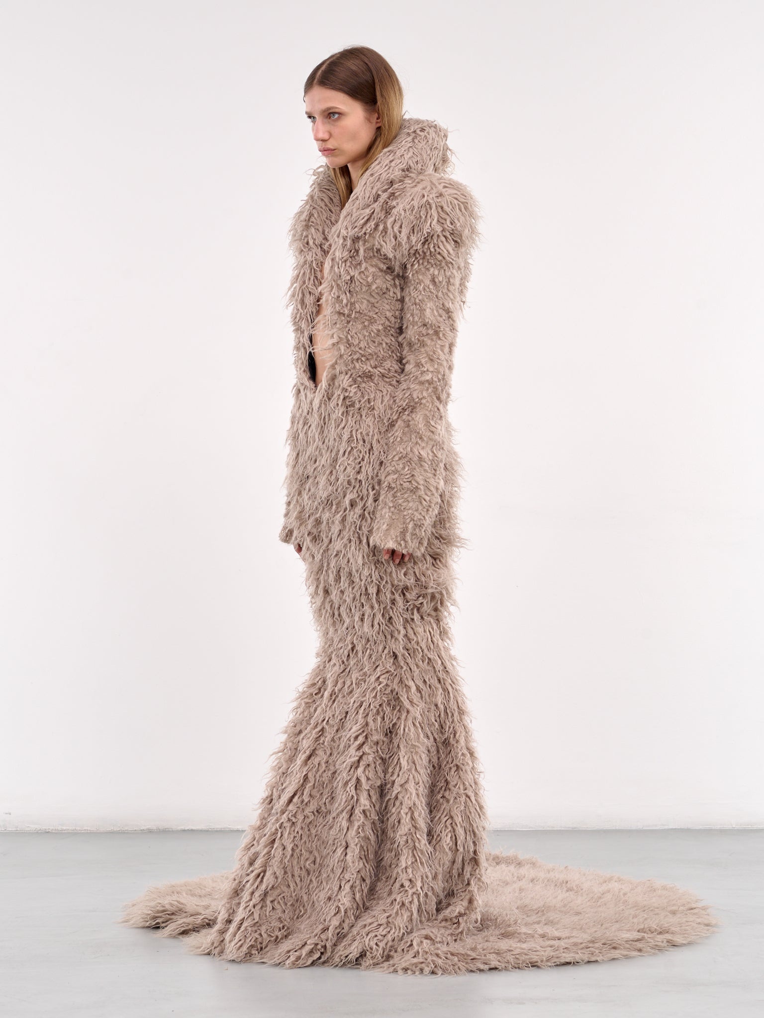 Rounden Faux Fur Gown - 2