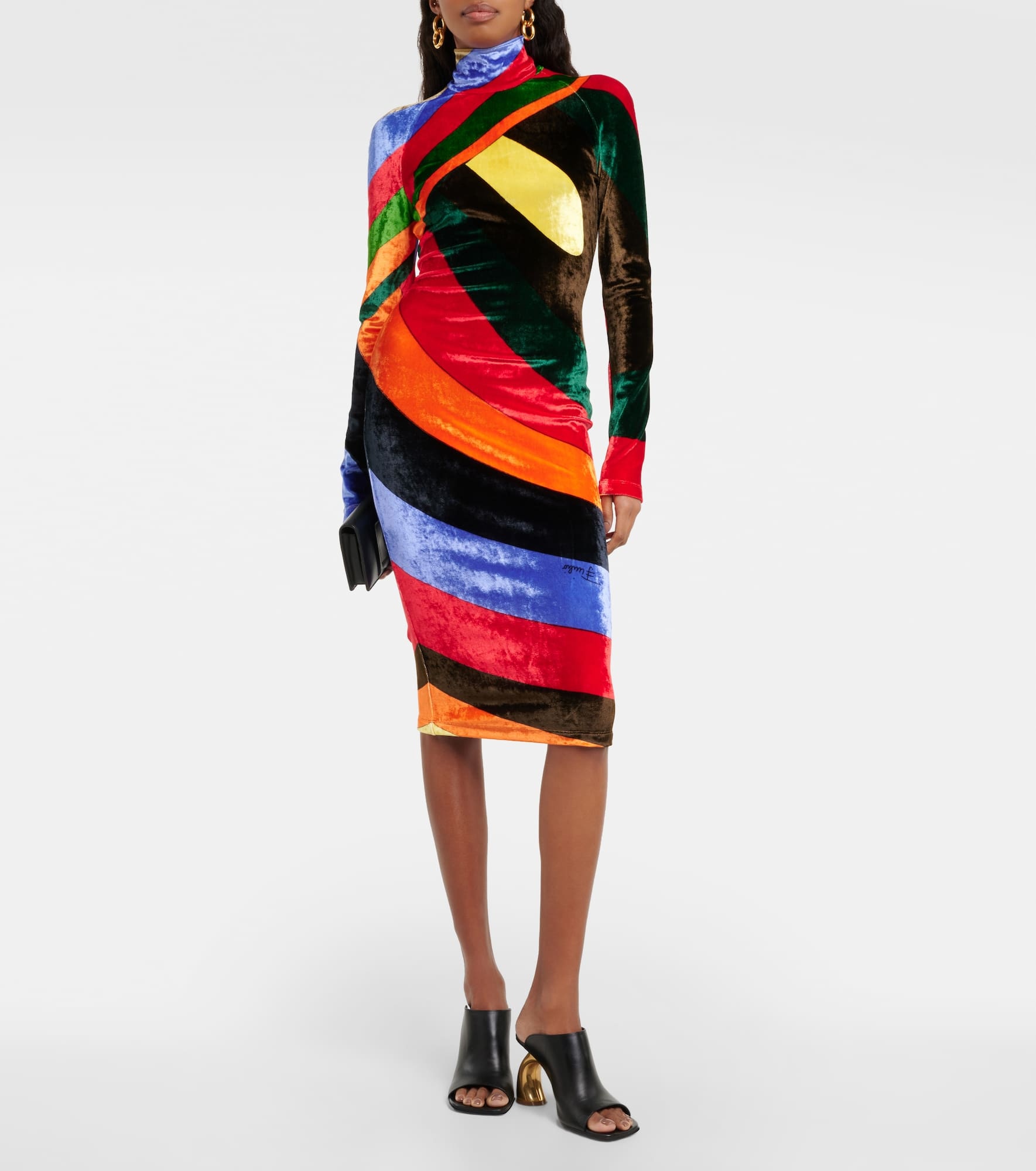 Iride printed velvet minidress - 2