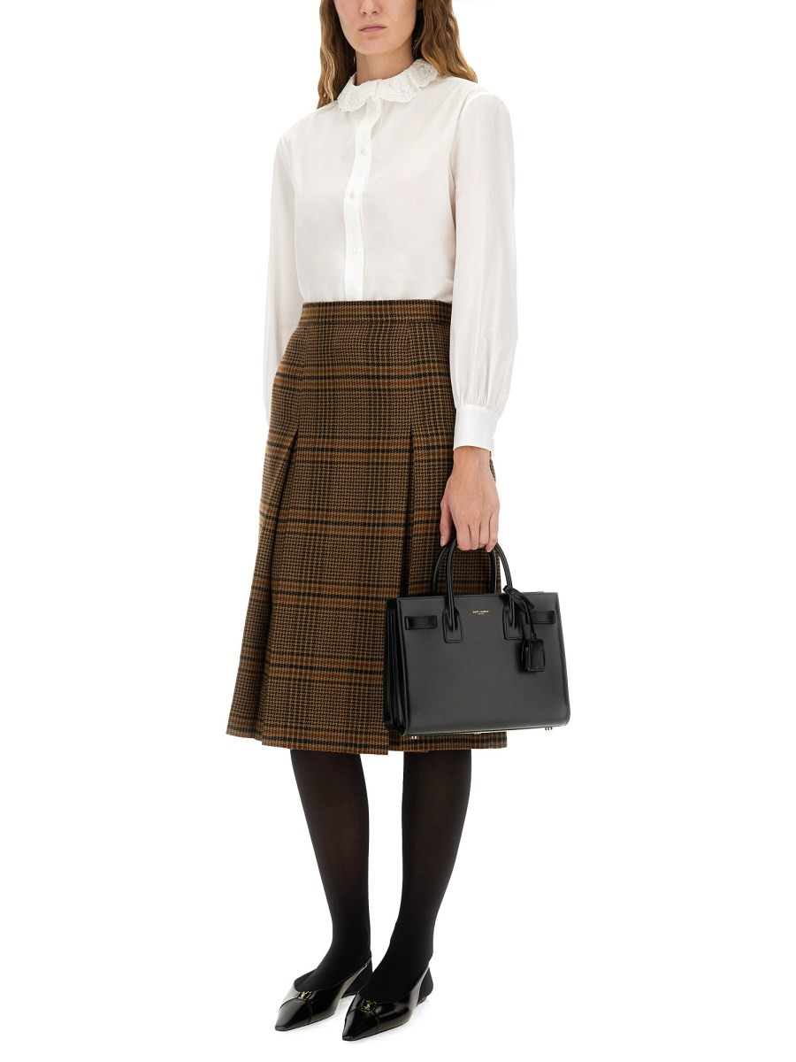 COTTON POPLIN SHIRT WITH PIERROT COLLAR - 2