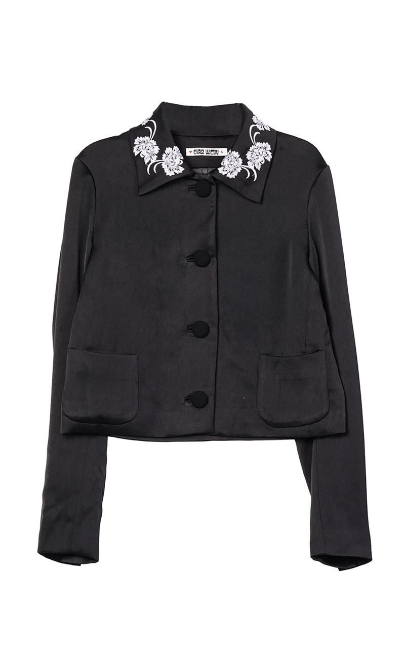 Arlene Satin Jacket black 1