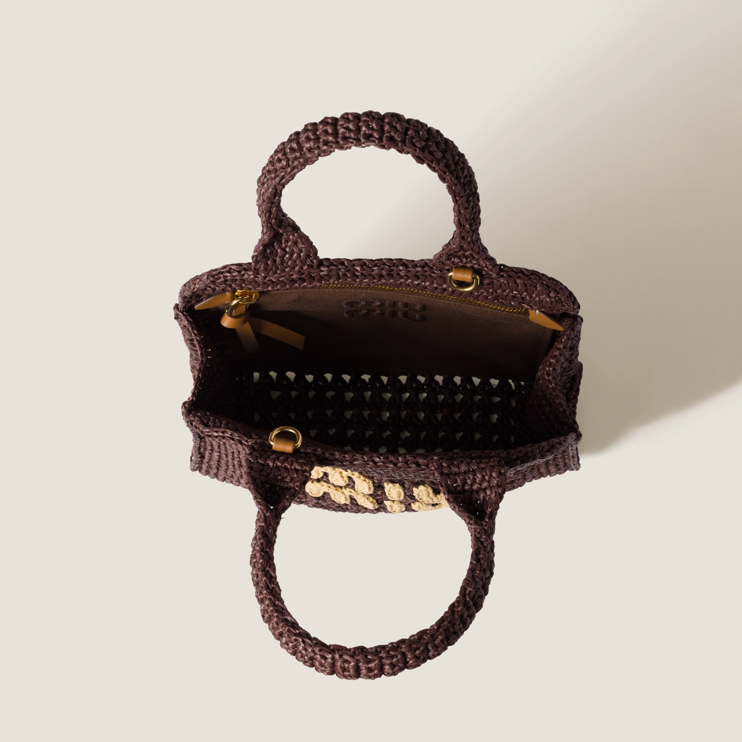 Raffia-effect woven tote bag - 4