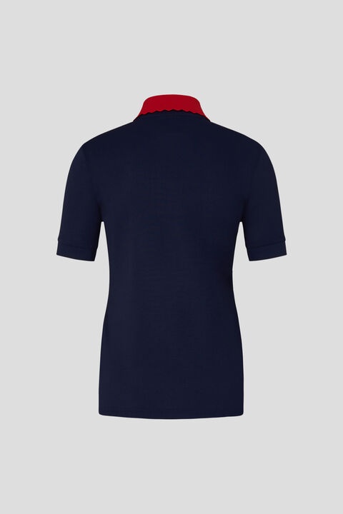 Carole Functional polo shirt in Navy blue/Red - 5