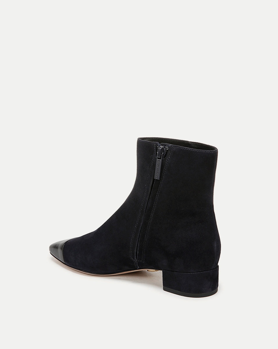 CECILE SUEDE CAP-TOE BOOTIE - 4