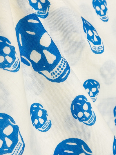 Alexander McQueen skull-print wool scarf outlook