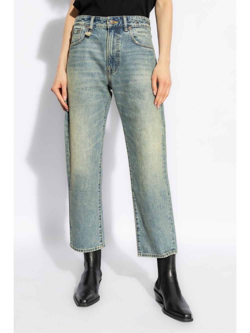 logo-appliquÃ© straight jeans - 3