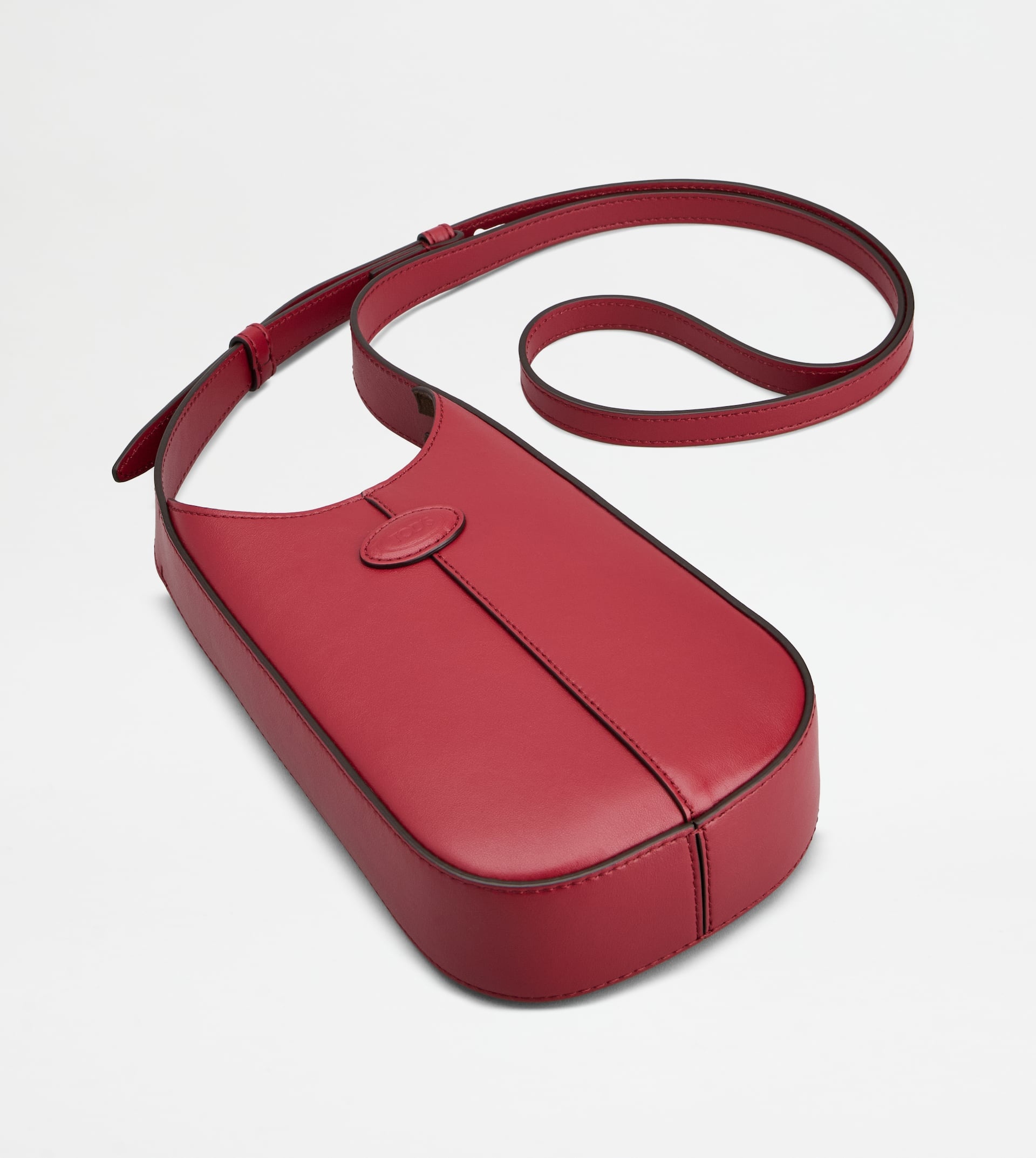 MICRO HOBO DI BAG IN LEATHER - RED - 4