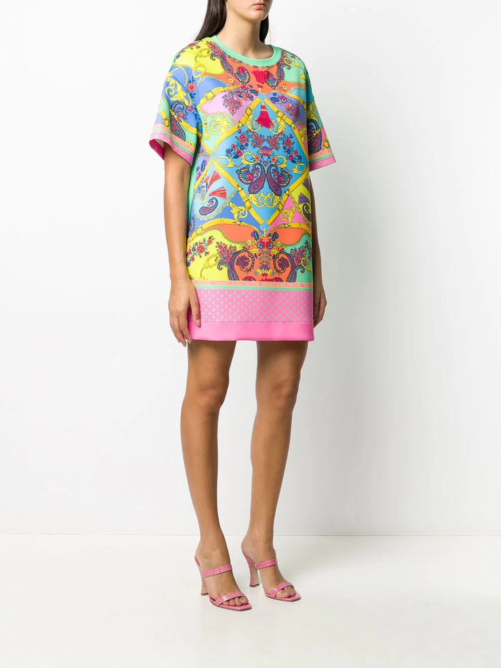 paisley-print T-Shirt dress - 3