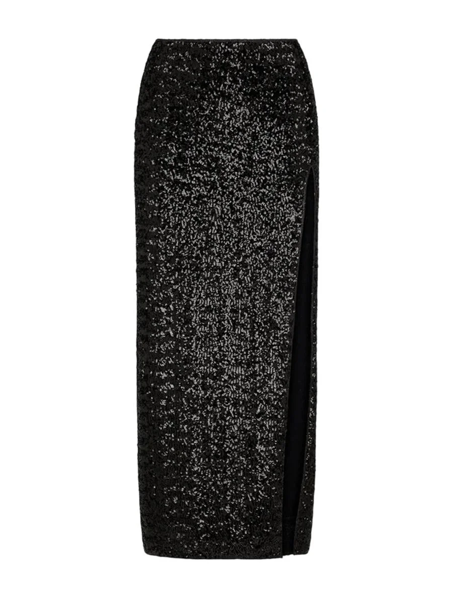 Oséree Long Sequin Skirt - 1