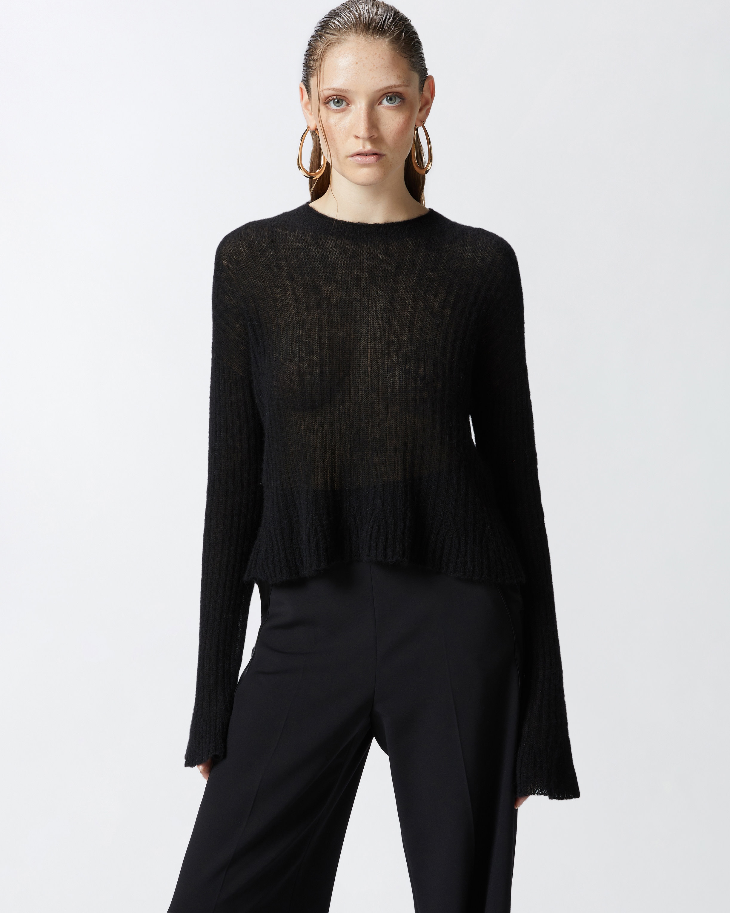 VEIL-LIKE ALPACA AND SILK SWEATER - 2