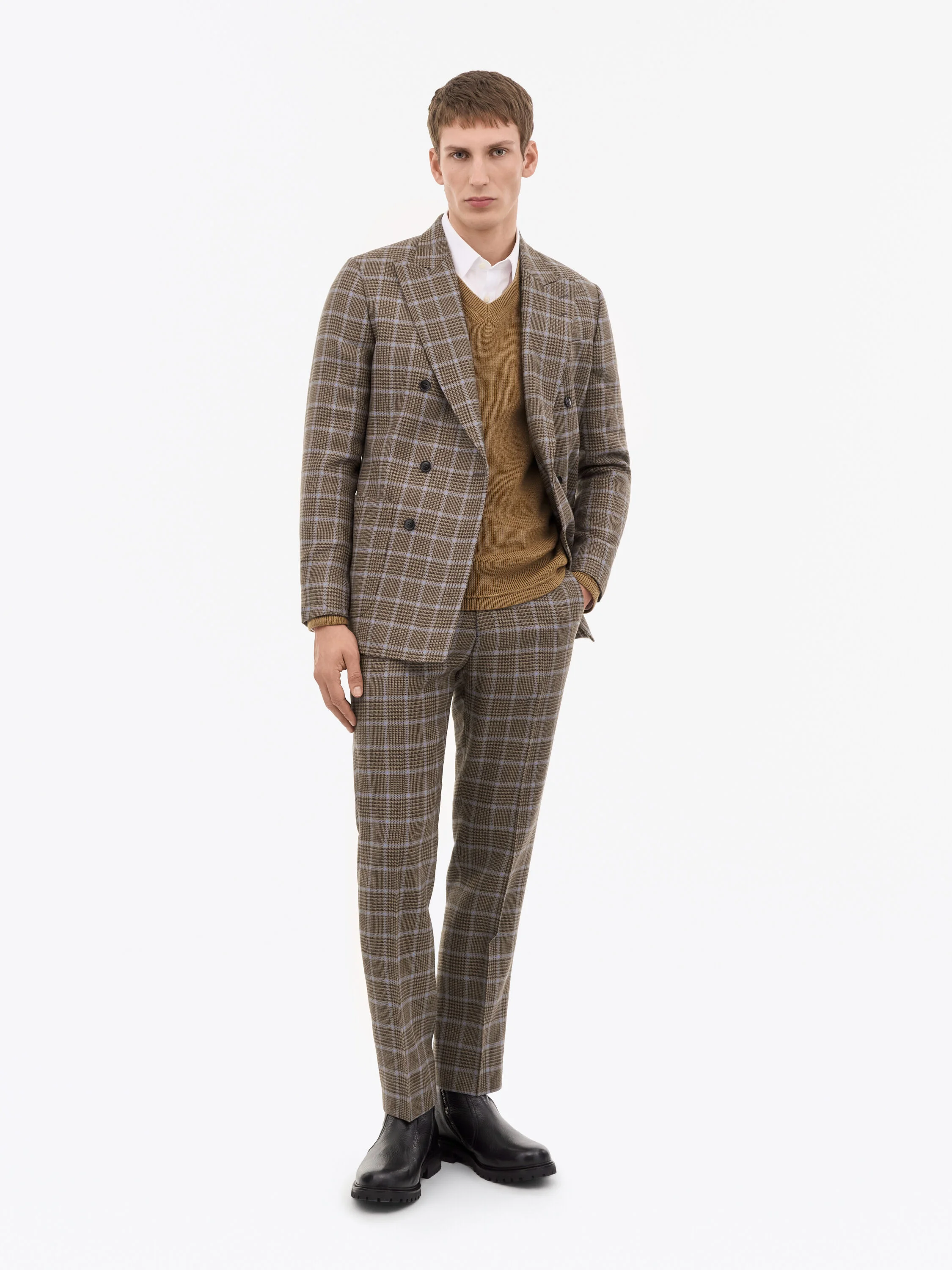 Tense Swedish Wool Plaid Trousers - 1