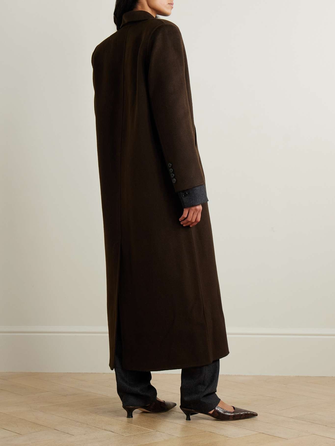 Gaia double-breasted wool-blend coat - 3