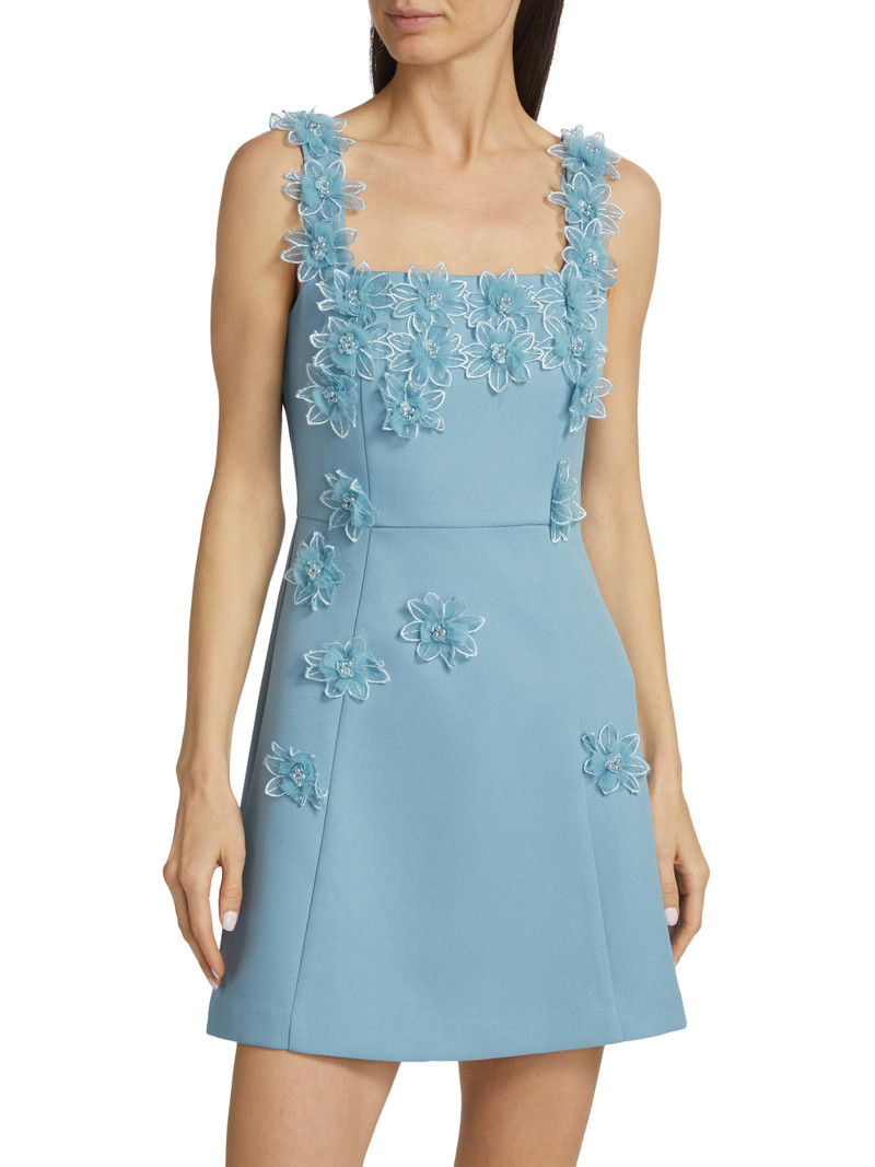 Women's Bruges Floral Appliqué Minidress - Cornflower 3
