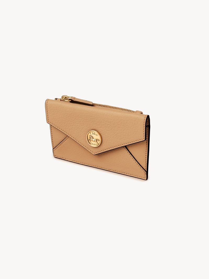 Chloé SMALL ENVELOPE PURSE WITH CARD SLOTS IN GRAINED LEATHER outlook