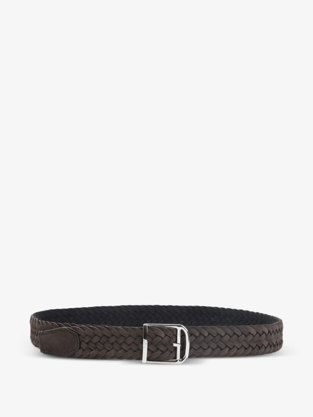 braided calf leather belt - 1