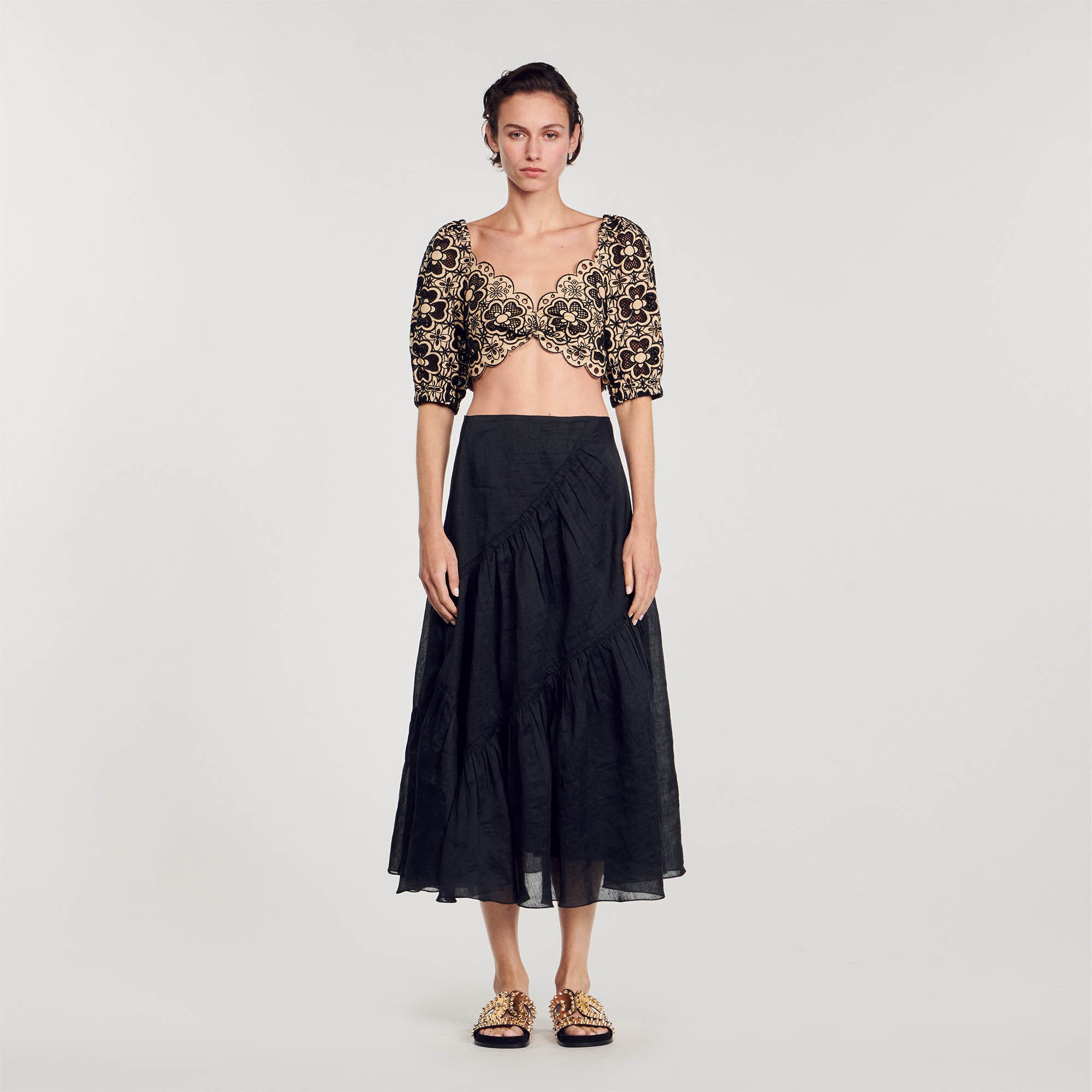 BRODERIE ANGLAISE CROP TOP - 3