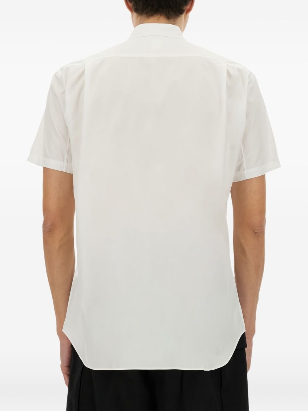 pleated-panel cotton shirt - 4