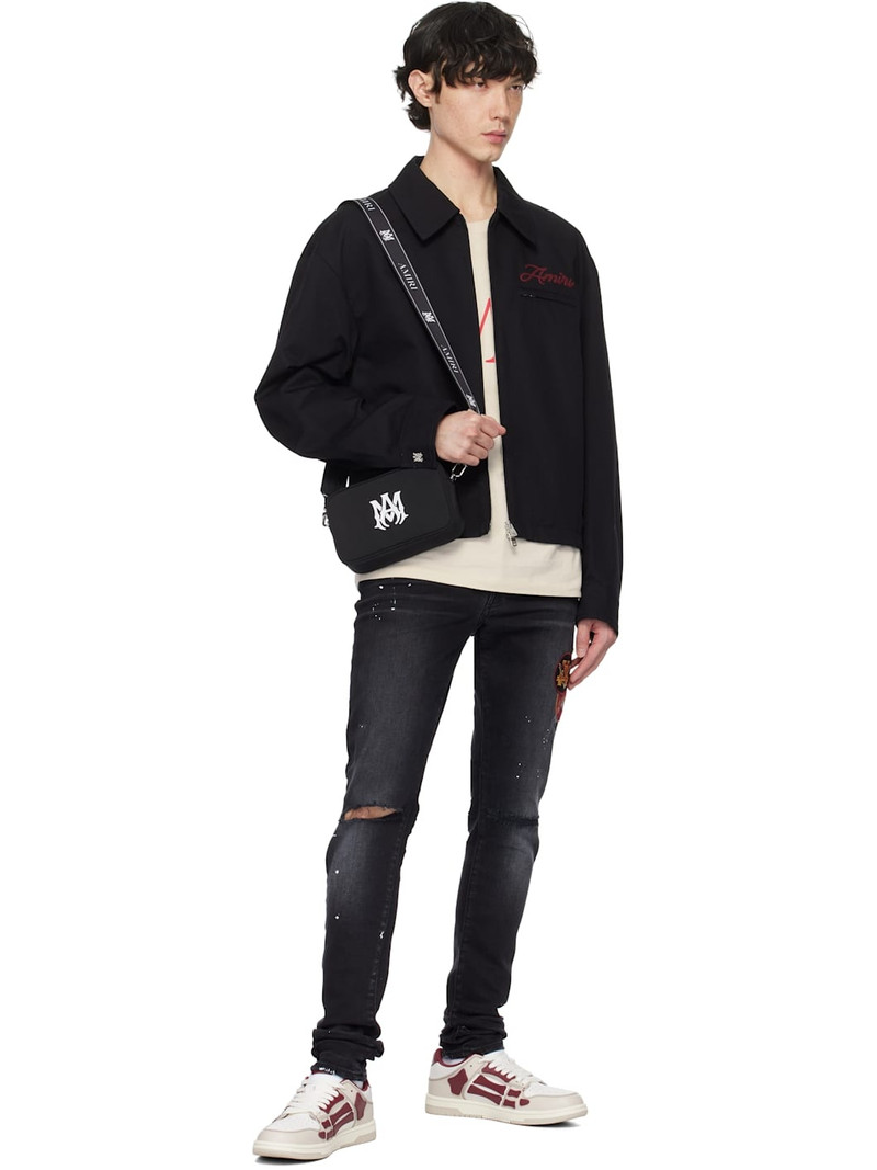 AMIRI Black Vintage Patch Skinny Jeans outlook