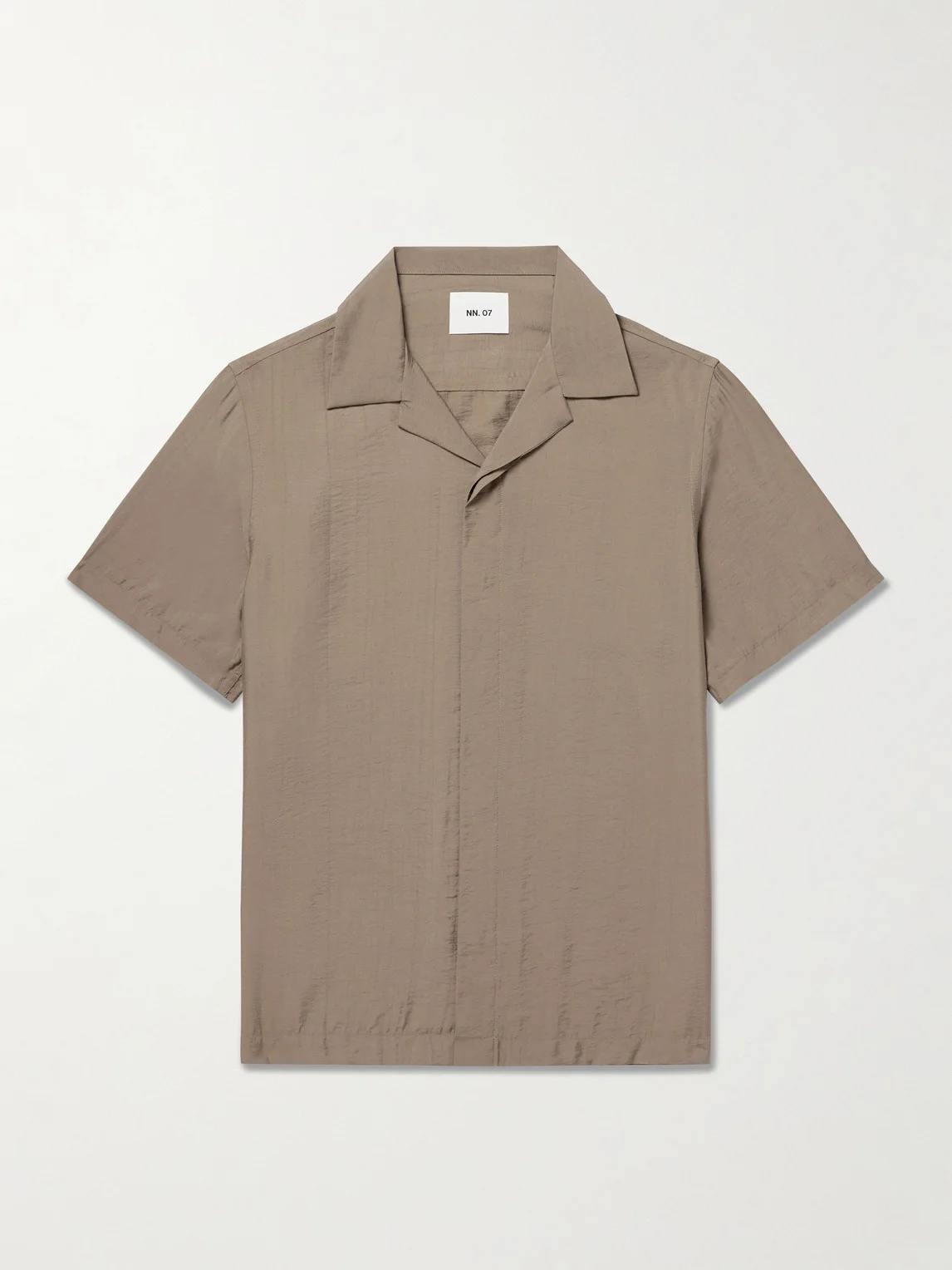 Hank 5971 Camp-Collar Modal-Blend Seersucker Shirt - 1