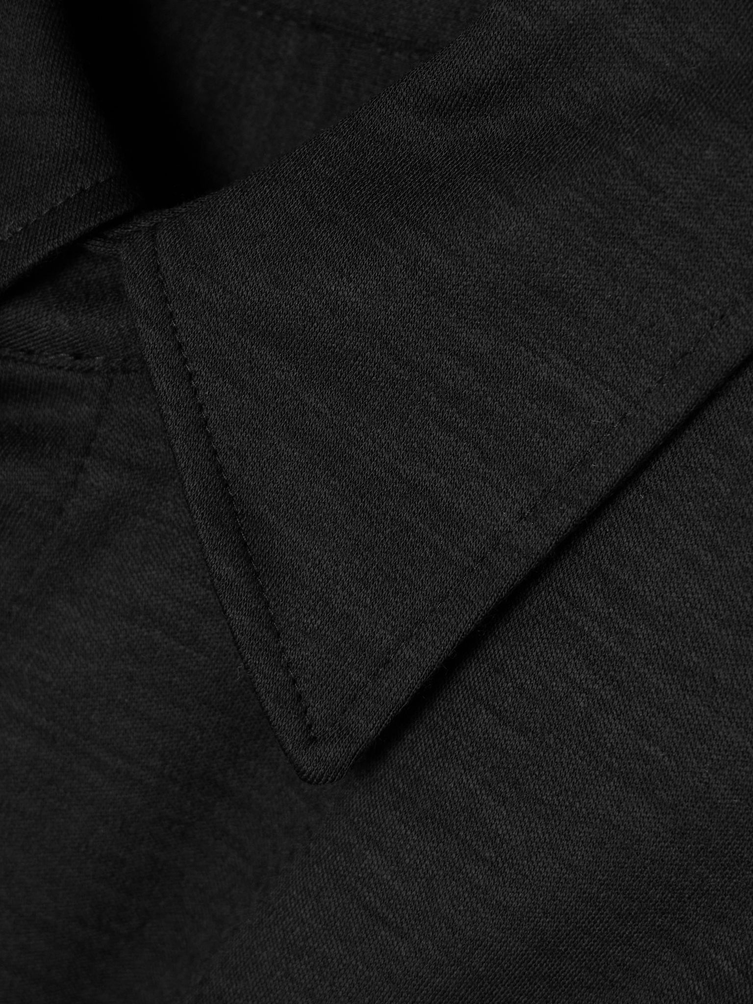 Romea ruched wool-jersey shirt Black - 4