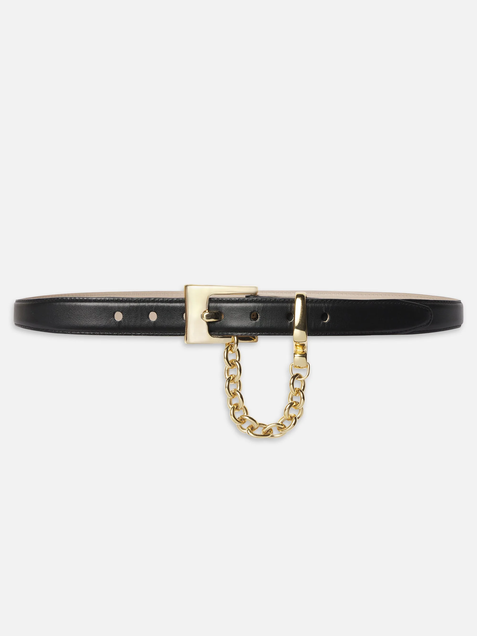 The Chain Detail Belt in Black - 1