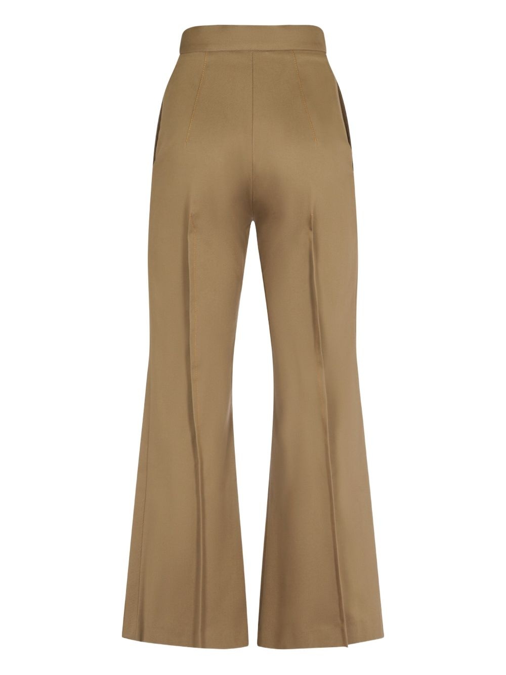 high-waisted flared trousers - 2
