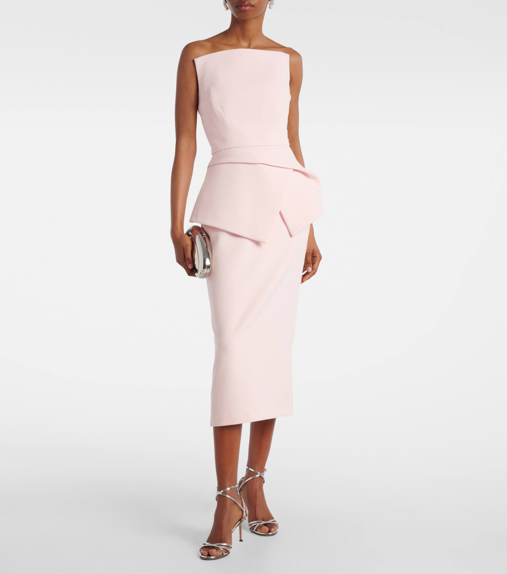 Belted crêpe midi dress - 2