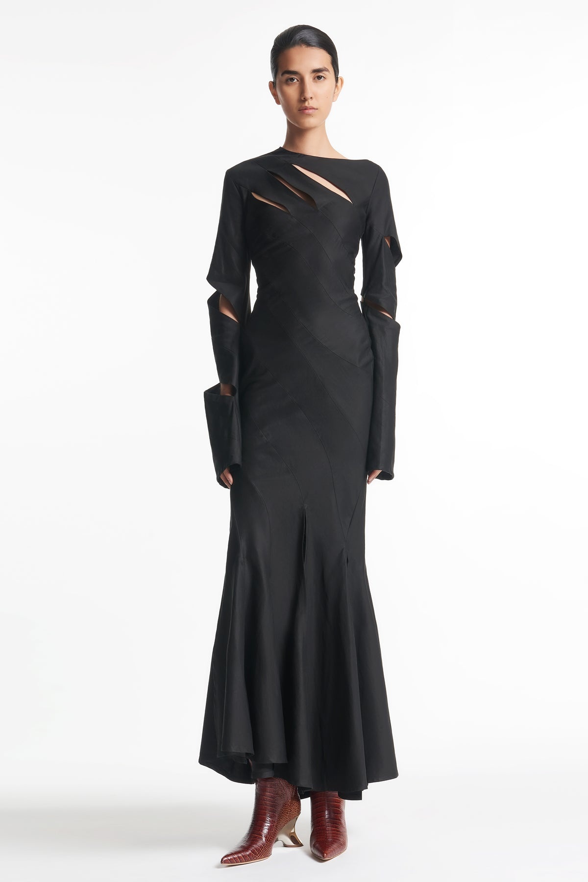 TWISTED MAXI DRESS BLACK - 5