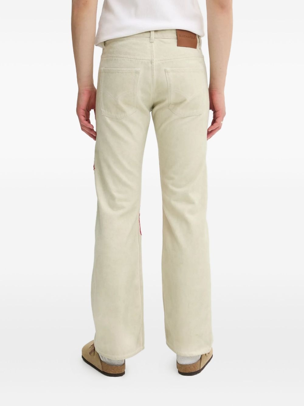 embroidered-studded jeans - 3