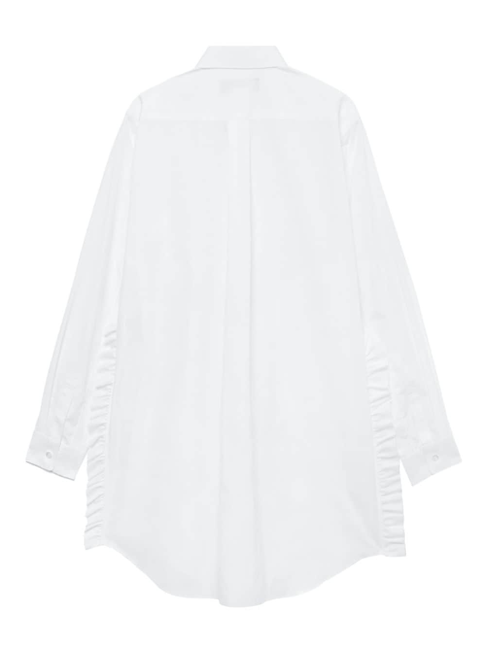 ruffle-trim oversized shirt - 6