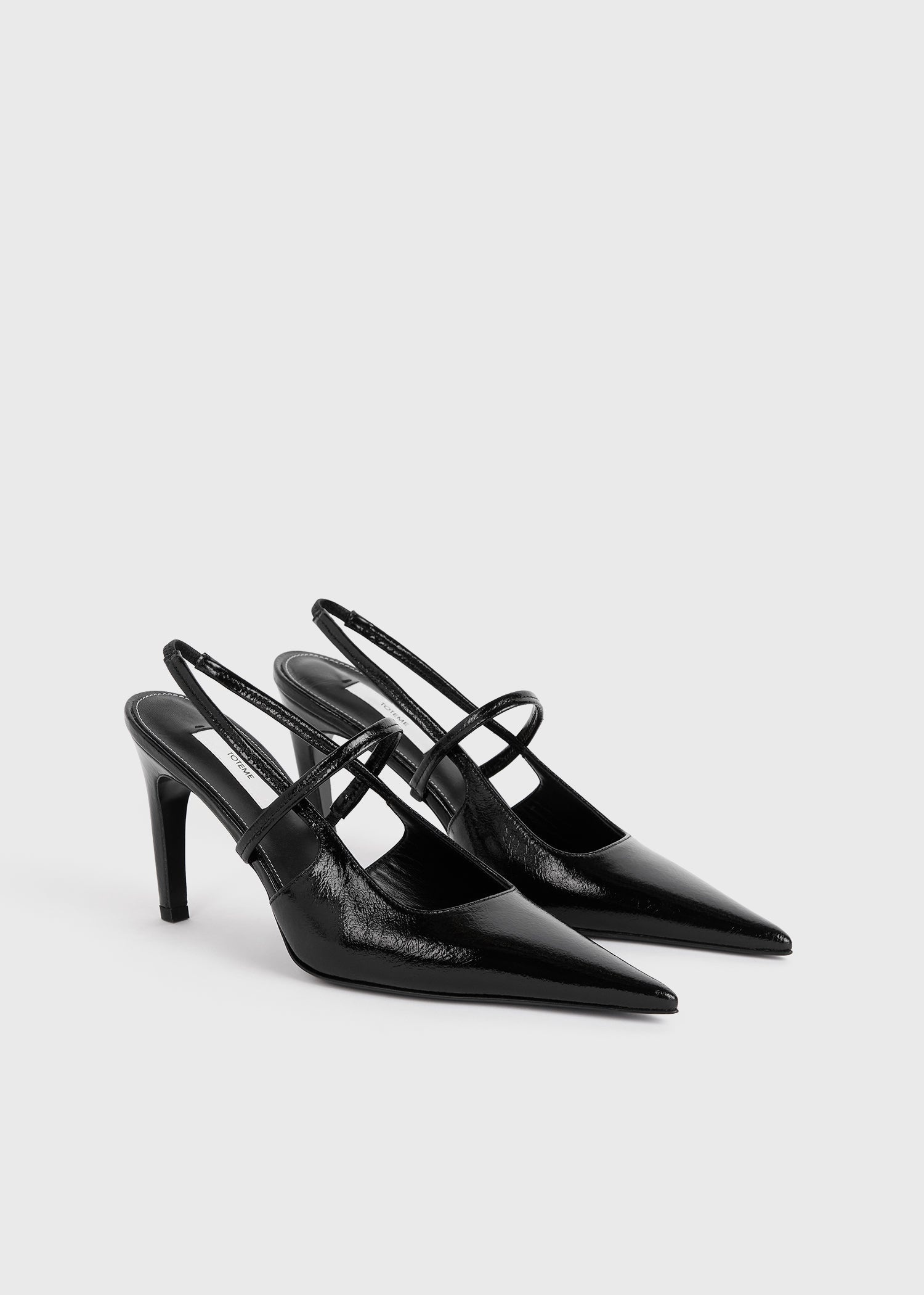 Naplack stiletto slingbacks black - 7