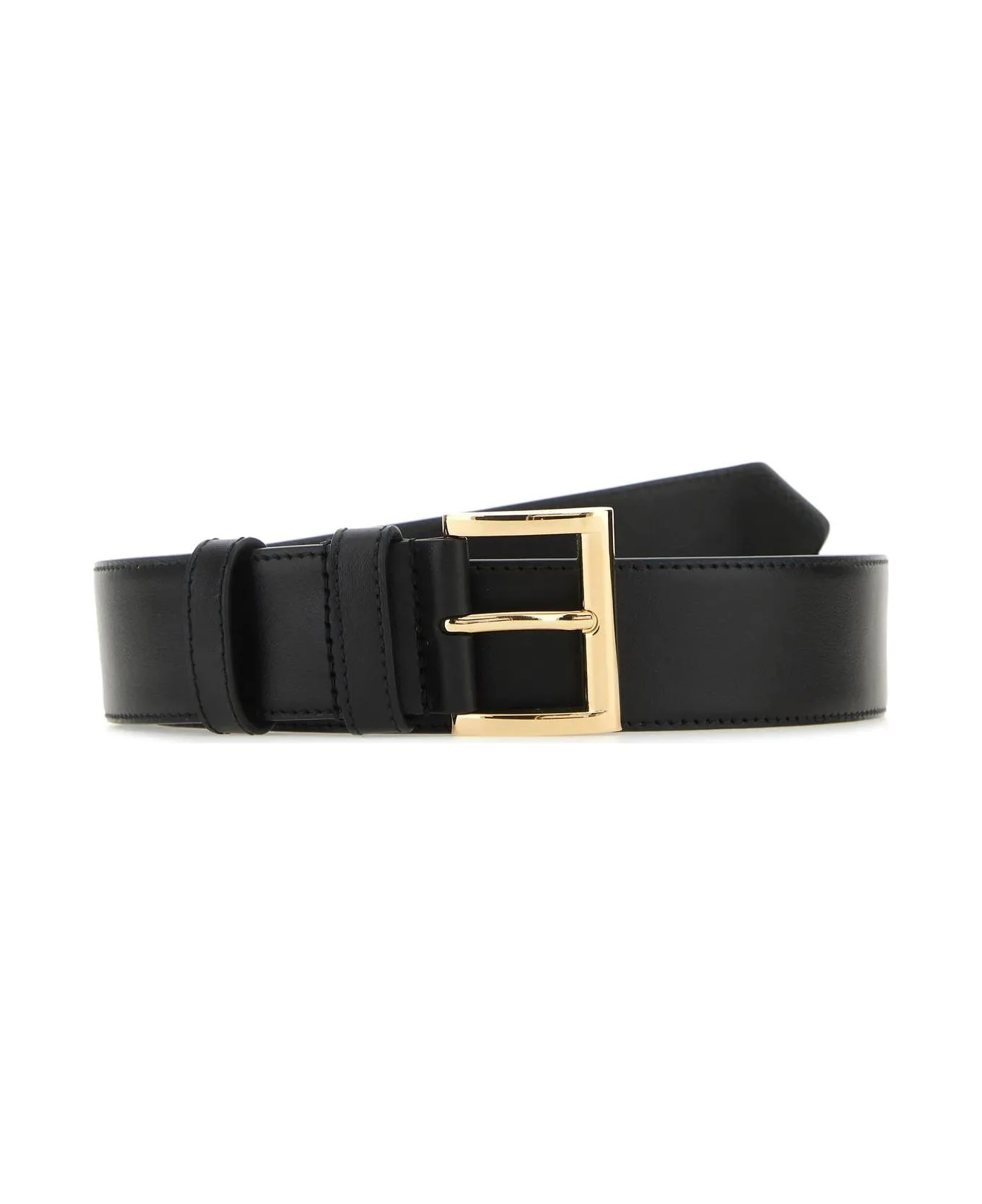 Black Leather Belt - 1