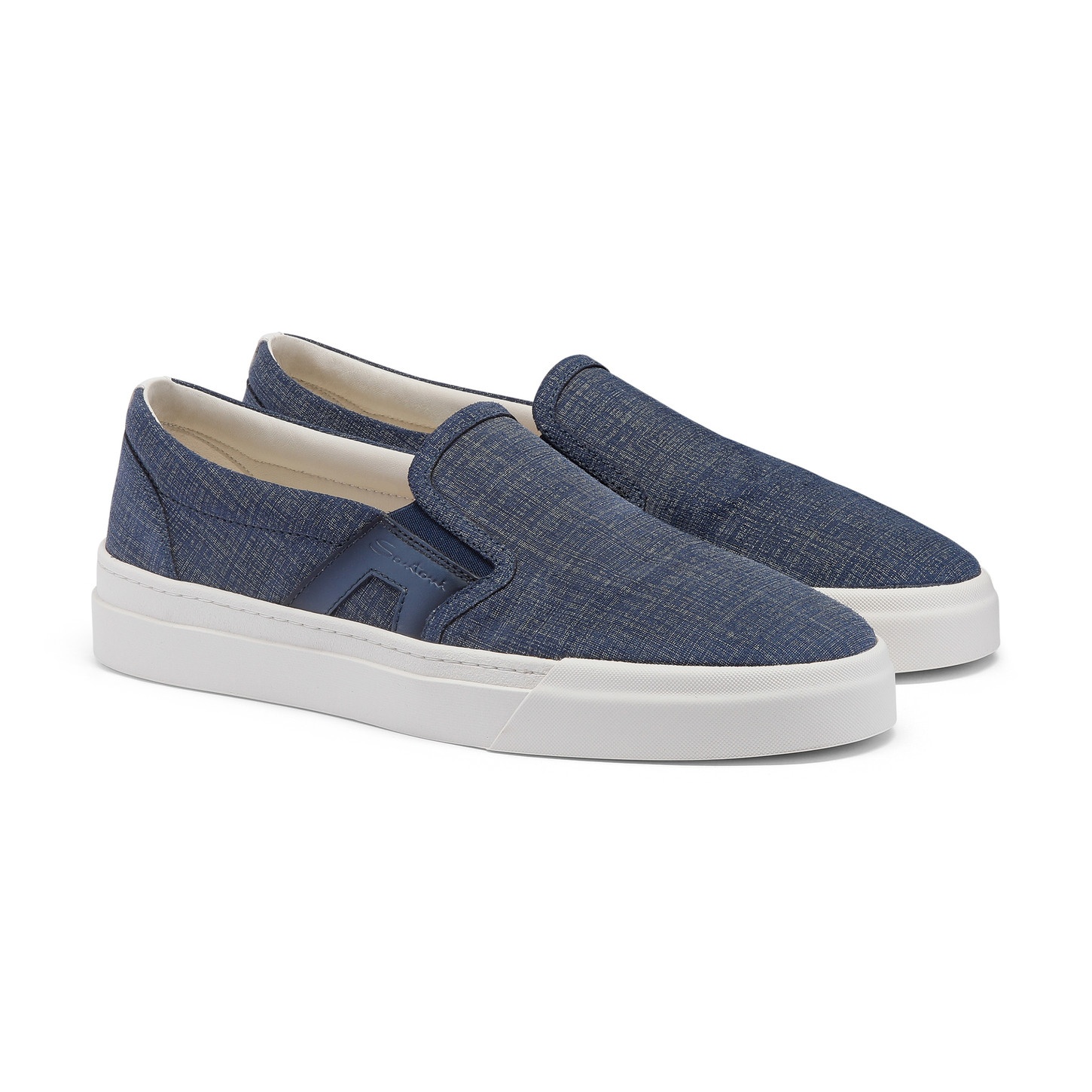 Men's blue suede slip-on sneaker - 3